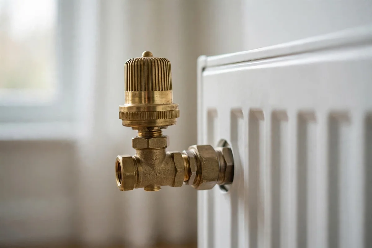 Radiator valve on a Pike Creek radiator